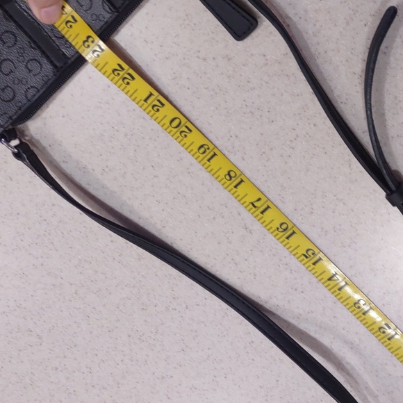 Guess Grey and Black Coated Canvas Crossbody Bag - Picture 9 of 12